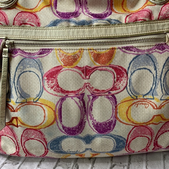 Coach (19023) Poppy Dream Glam Tote with matching shoes (size 8-1/2) - Picture 4 of 16